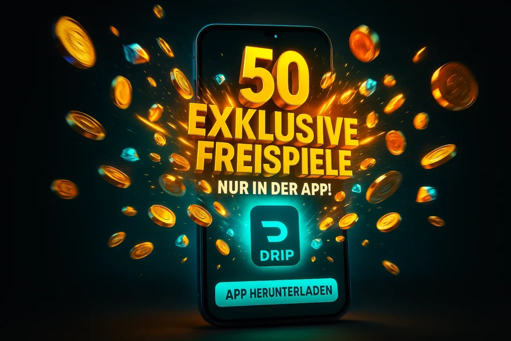 Exklusiver App Bonus im Drip Casino - 50 Freispiele
