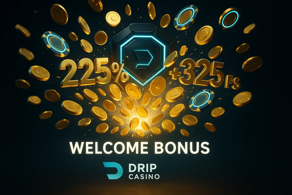 Drip Casino Willkommensbonus - 225% und 325 Freispiele